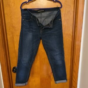 Express Women's Dark Blue Ankle Jeans